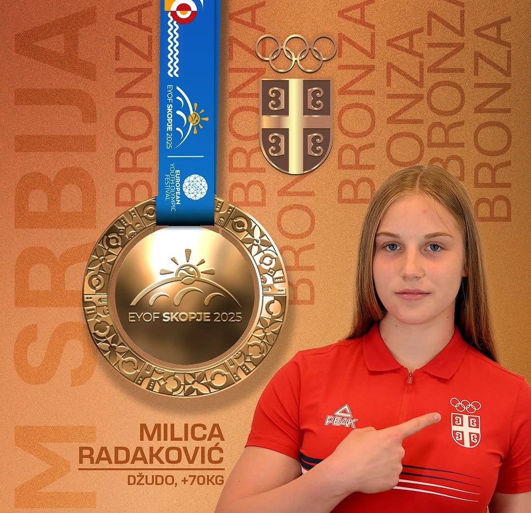 Bronzana medalja za Milicu Radaković na Evropskom olimpijskom festivalu mladih u Skoplju